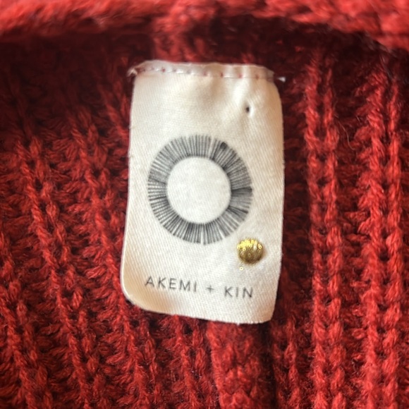 Rusty Hued Chunky Knit Cardigan OSFM - Picture 6 of 8